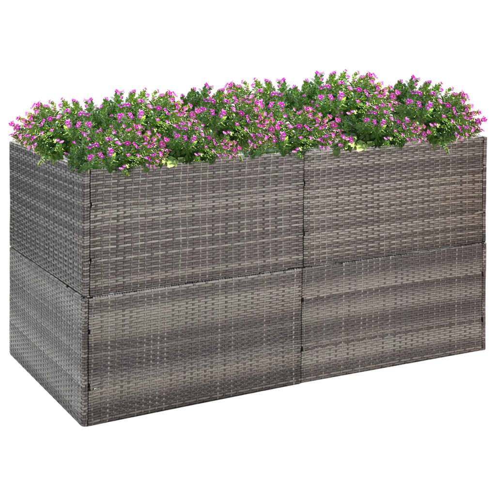 ComfortXL - Jardinière Rectangulaire Résine Tressée Acier Renforcé avec Sac de Culture Nylon Imperméable Gris 157 cm – ComfortXL Outdoor Living - Image 1