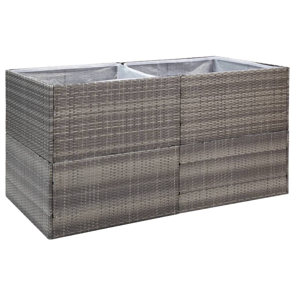 ComfortXL - Jardinière Rectangulaire Résine Tressée Acier Renforcé avec Sac de Culture Nylon Imperméable Gris 157 cm – ComfortXL Outdoor Living - Image 2