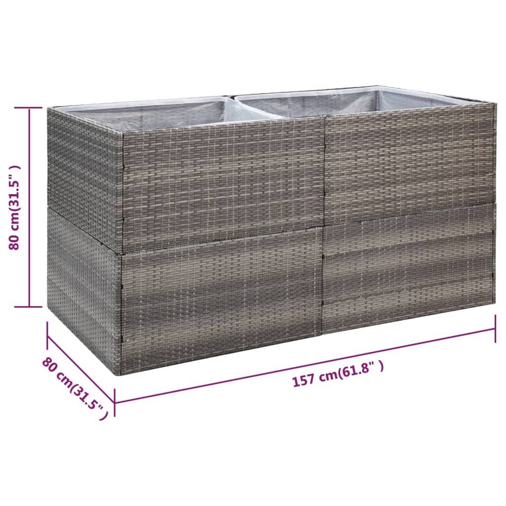 ComfortXL - Jardinière Rectangulaire Résine Tressée Acier Renforcé avec Sac de Culture Nylon Imperméable Gris 157 cm – ComfortXL Outdoor Living - Image 7