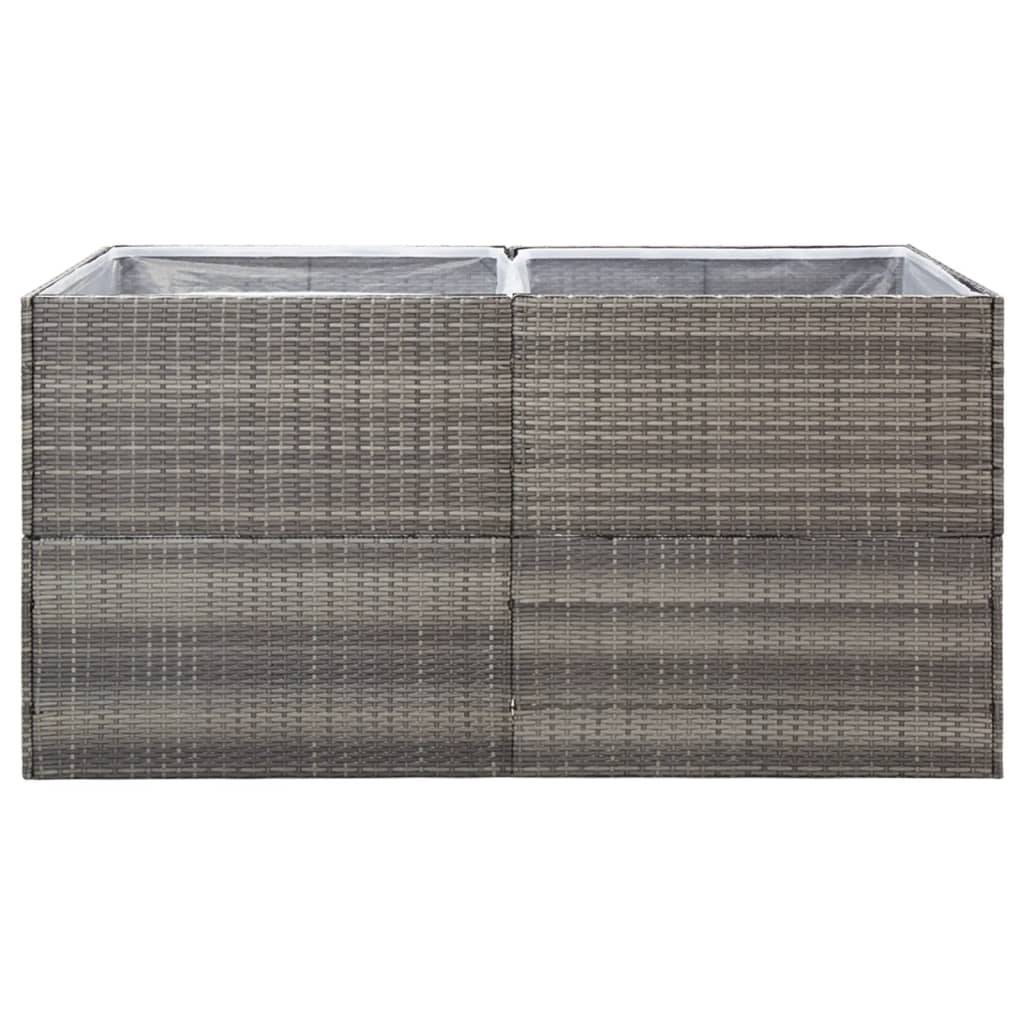 ComfortXL - Jardinière Rectangulaire Résine Tressée Acier Renforcé avec Sac de Culture Nylon Imperméable Gris 157 cm – ComfortXL Outdoor Living - Image 4