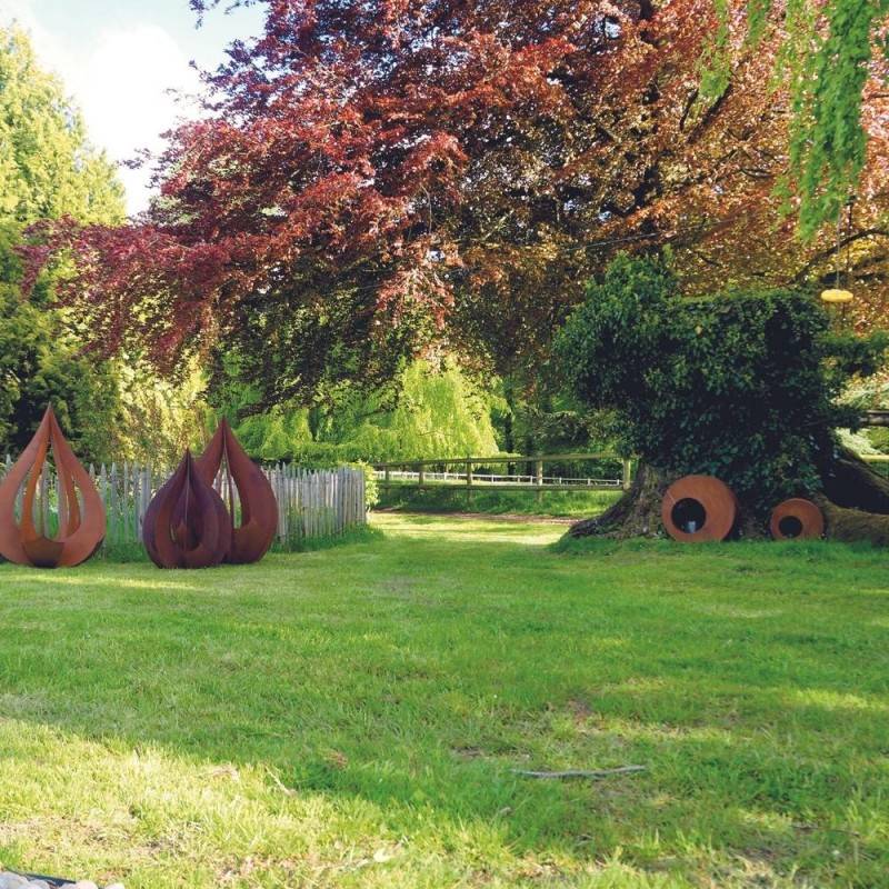 Jardinex - Déco jardin bulle métal rouillé - Rouille 40 cm - Jardinex - Imagen 3