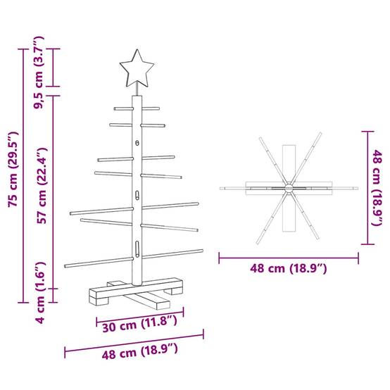 ComfortXL - Sapin de Noël design en bambou pour intérieur et extérieur Marron 75 cm – ComfortXL Outdoor Living - Image 10