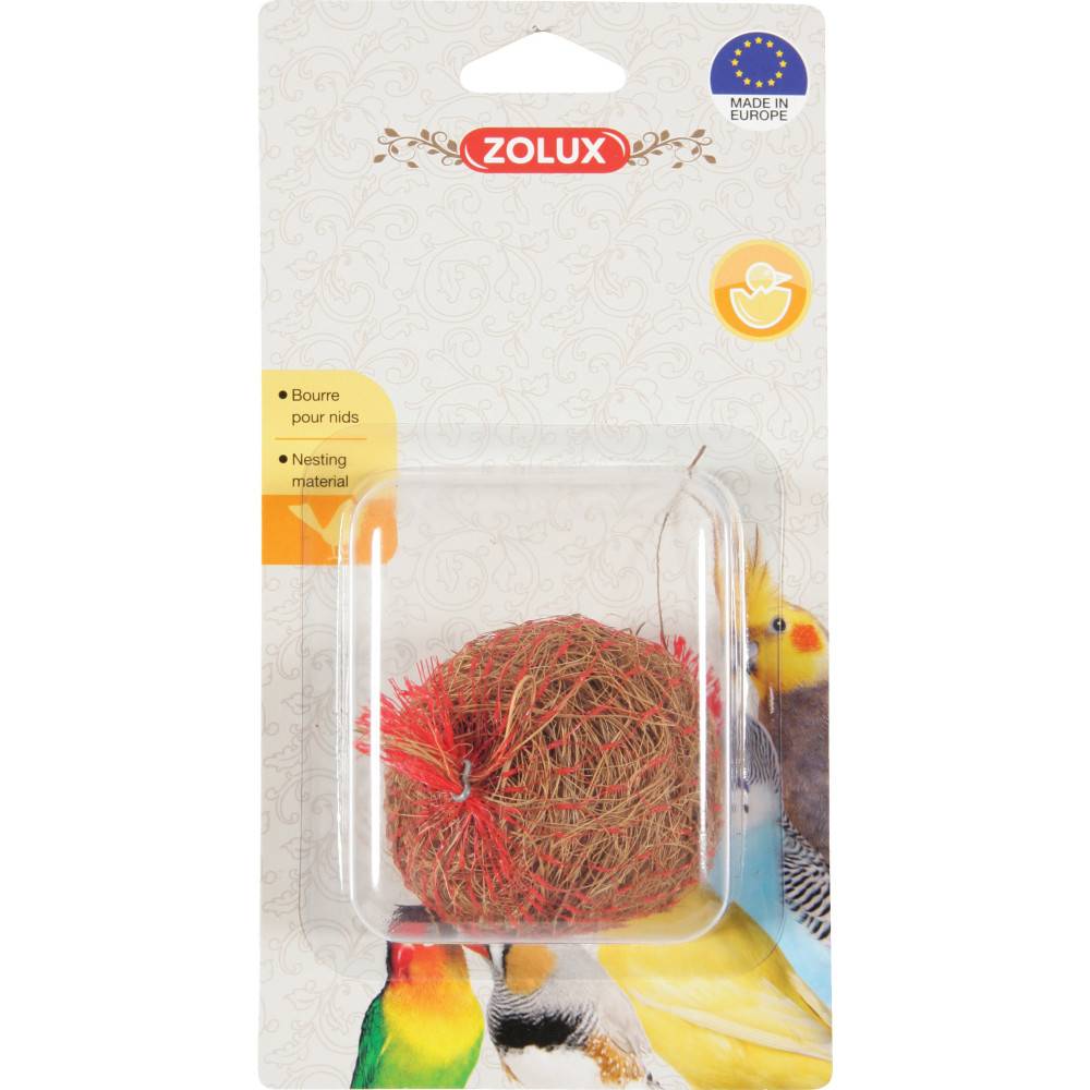 Zolux - Fibra de coco 19 g ø 6 cm relleno para nido de pájaros
