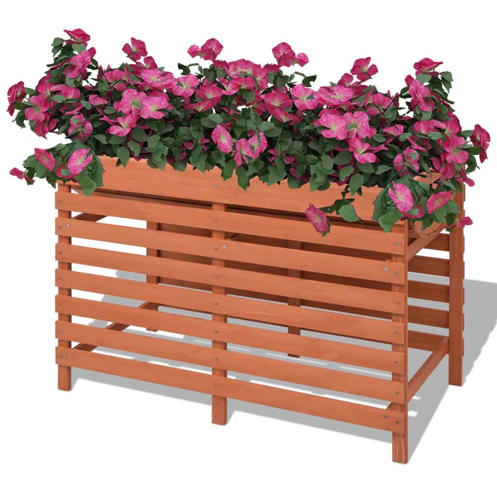 ComfortXL - Jardinière surélevée en bois 100cm avec étagère pour potager balcon terrasse – ComfortXL Outdoor Living