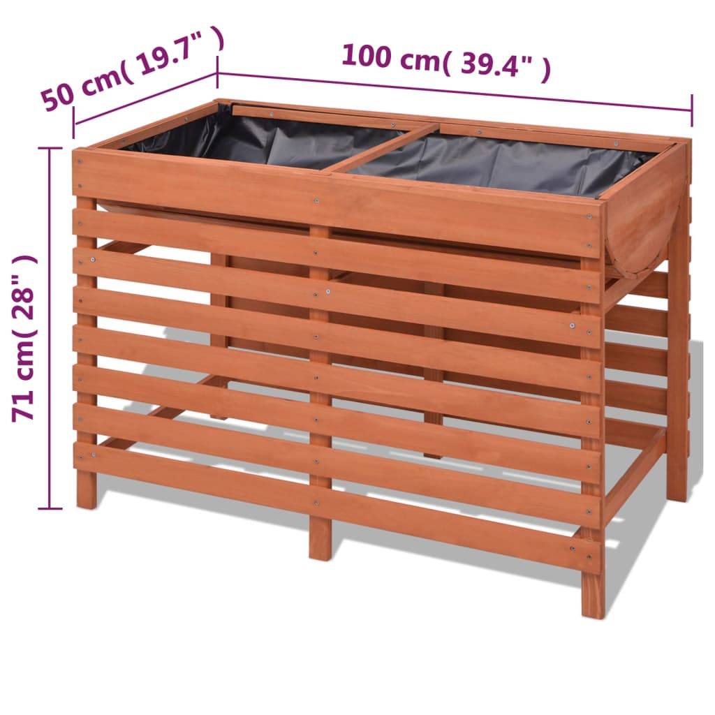 ComfortXL - Jardinière surélevée en bois 100cm avec étagère pour potager balcon terrasse – ComfortXL Outdoor Living - Image 5