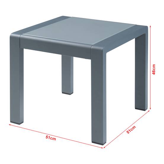 Casa.Pro - Set de 2 chaises longues Baragiano et d'une table d'appoint anthracite gris foncé casa.pro - Imagen 5