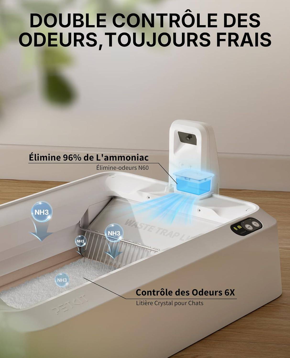 PETKIT Purobot Crystal Duo – Litière autonettoyante pour chat avec caméra IA, design ouvert, suivi de santé et double désodorisation - Image 2