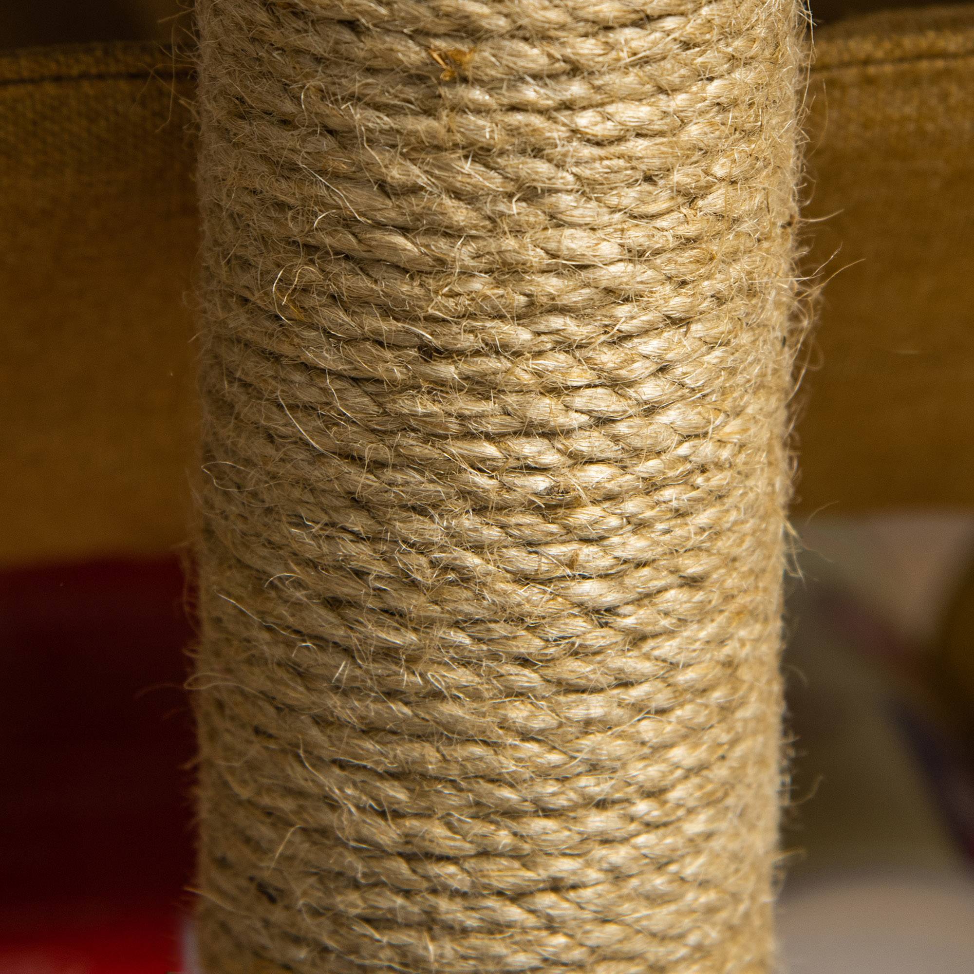 Table Basse pour Chat en Bois avec Hamac et Poteaux à Griffer en Jute pour Salon 79x59 cm Marron - ComfortXL Outdoor Living - Image 10