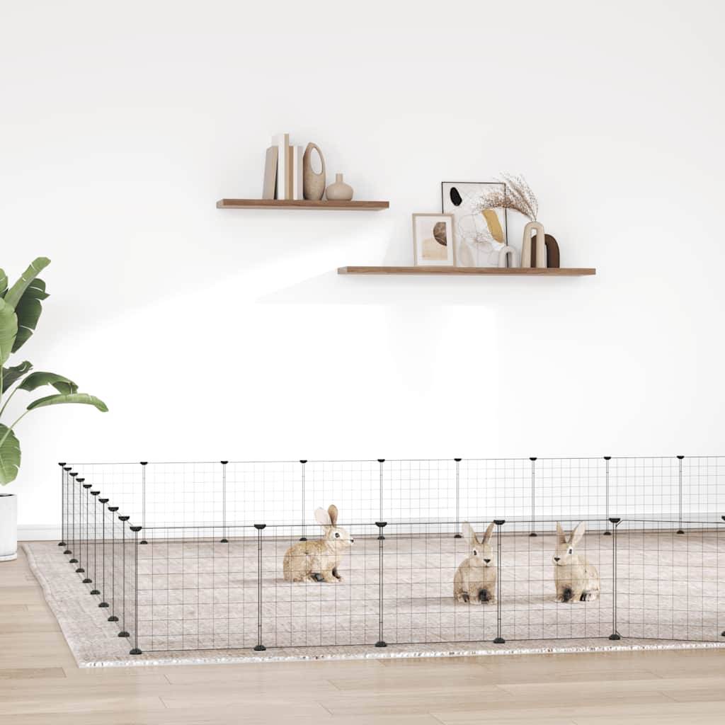 Vidaxl - Cage animaux de compagnie à 36 panneaux et porte Noir 315x315x35 cm vidaXL 3114021 - Imagen 1