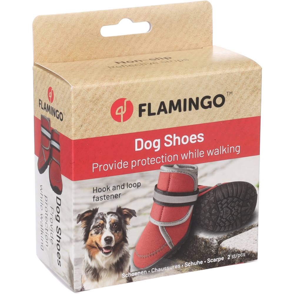 Chaussures Kajan Rouge M 8.1 x 6.2 cm. 2 pièces pour chien - Image 3