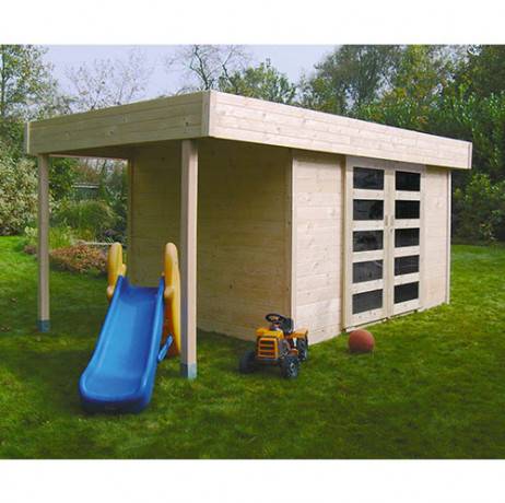Abri de jardin LARVIK en bois 7,65 m², Plancher Non - Imagen 1