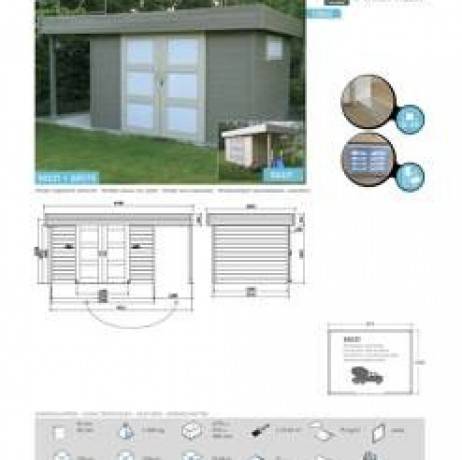 Abri de jardin LARVIK en bois 7,65 m², Plancher Non - Imagen 5