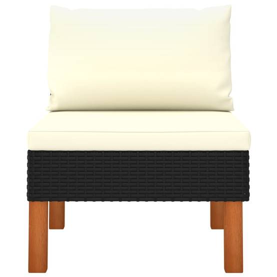 Canapé central | Canapé D'extérieur | Sofa De Jardin Résine tressée et bois d'eucalyptus massif Maison Chic - Image 1