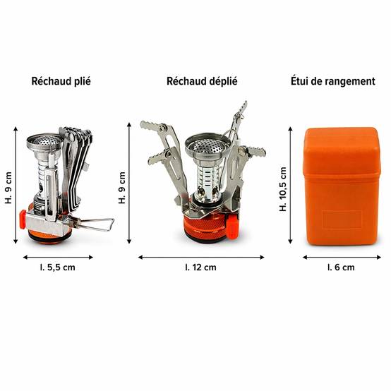 Brûleur pliable, support de cartouche et pare-vent pliables Trailgaz Ultra pour camping et randonnée - Image 3