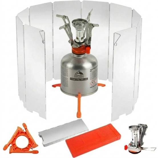 Brûleur pliable, support de cartouche et pare-vent pliables Trailgaz Ultra pour camping et randonnée - Image 1