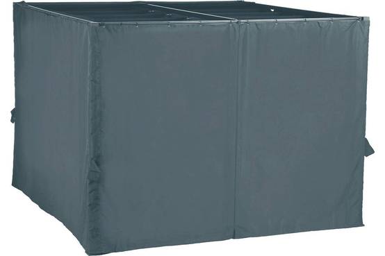 Hesperide - Rideaux pour tonnelle "Palmeira" 3x3m en polyester ardoise Hespéride - Image 4