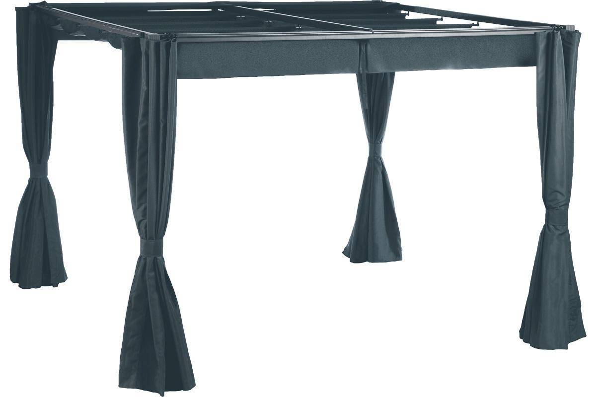 Hesperide - Rideaux pour tonnelle "Palmeira" 3x3m en polyester ardoise Hespéride - Image 2