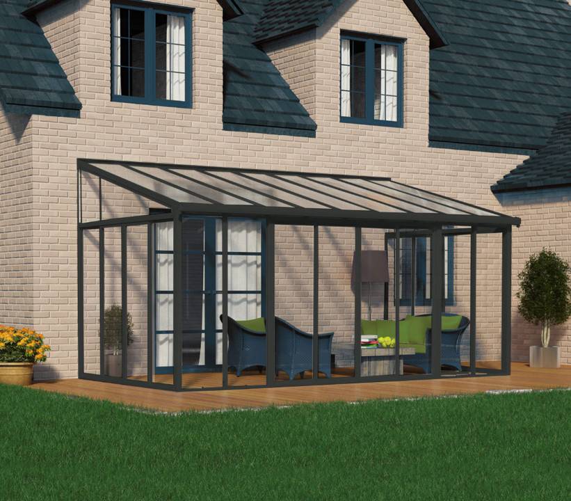 Canopia by Palram - Canopia Véranda SanRemo Gris 556 X 300 - Imagen 2