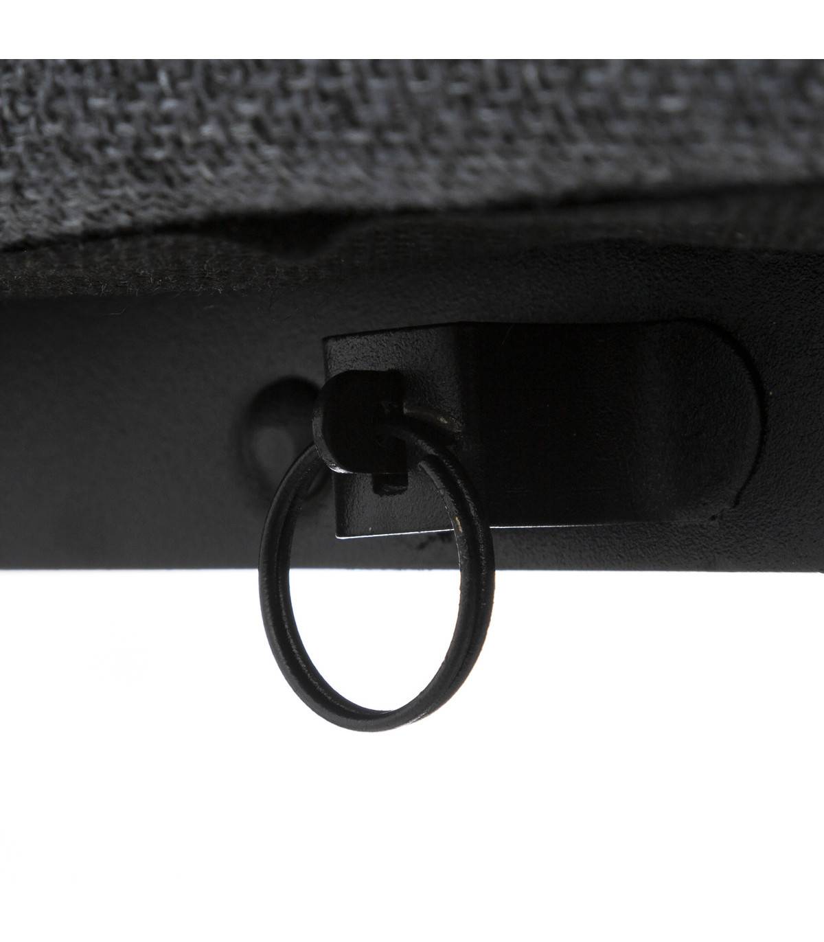 Tabouret pliant Gris Foncé et Métal Noir - Imagen 2
