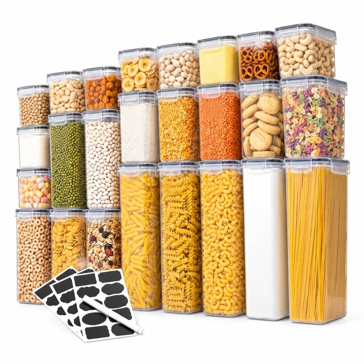 Lot de 25 Boîtes de Rangement Alimentaire avec Couvercles - Image 1
