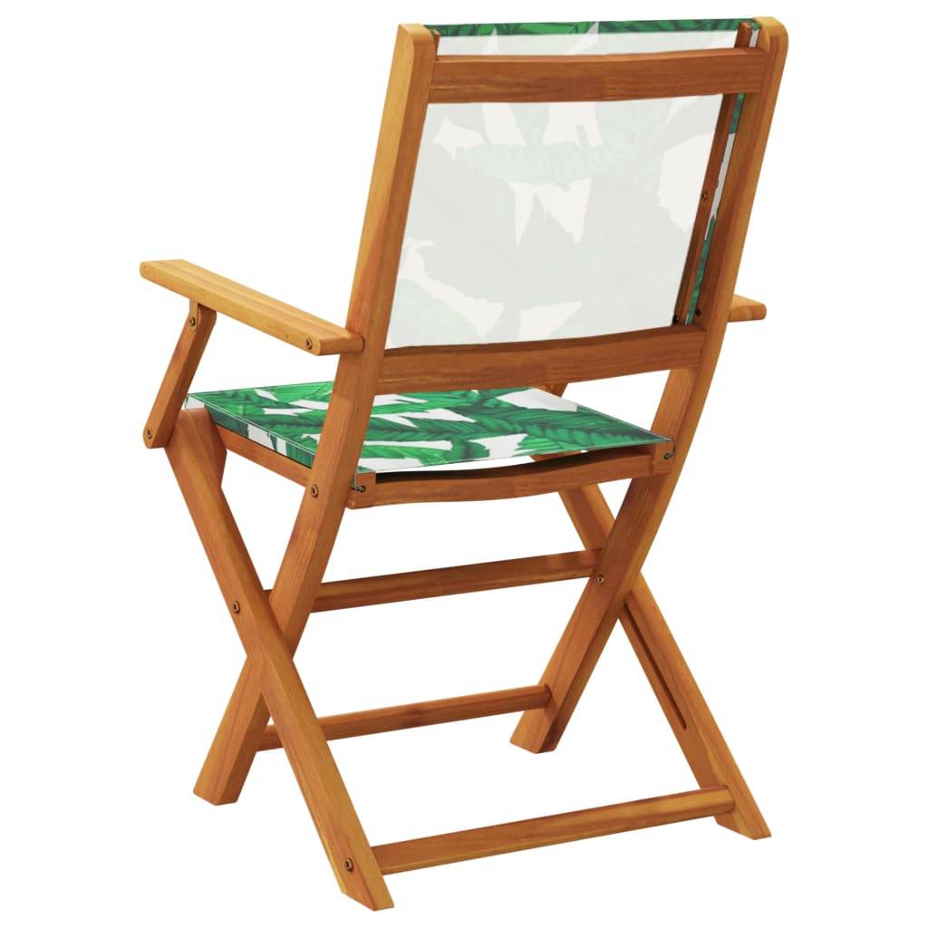 Maison Chic - Lot de 6 Chaise pliante de jardin - Chaises d'extérieur - Chaises de jardin pliables vert tissu et bois massif-JU12476 - Image 6
