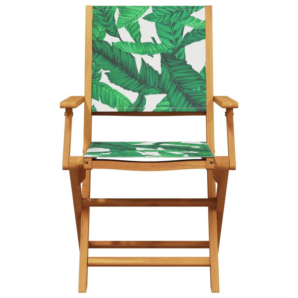 Maison Chic - Lot de 6 Chaise pliante de jardin - Chaises d'extérieur - Chaises de jardin pliables vert tissu et bois massif-JU12476 - Image 4