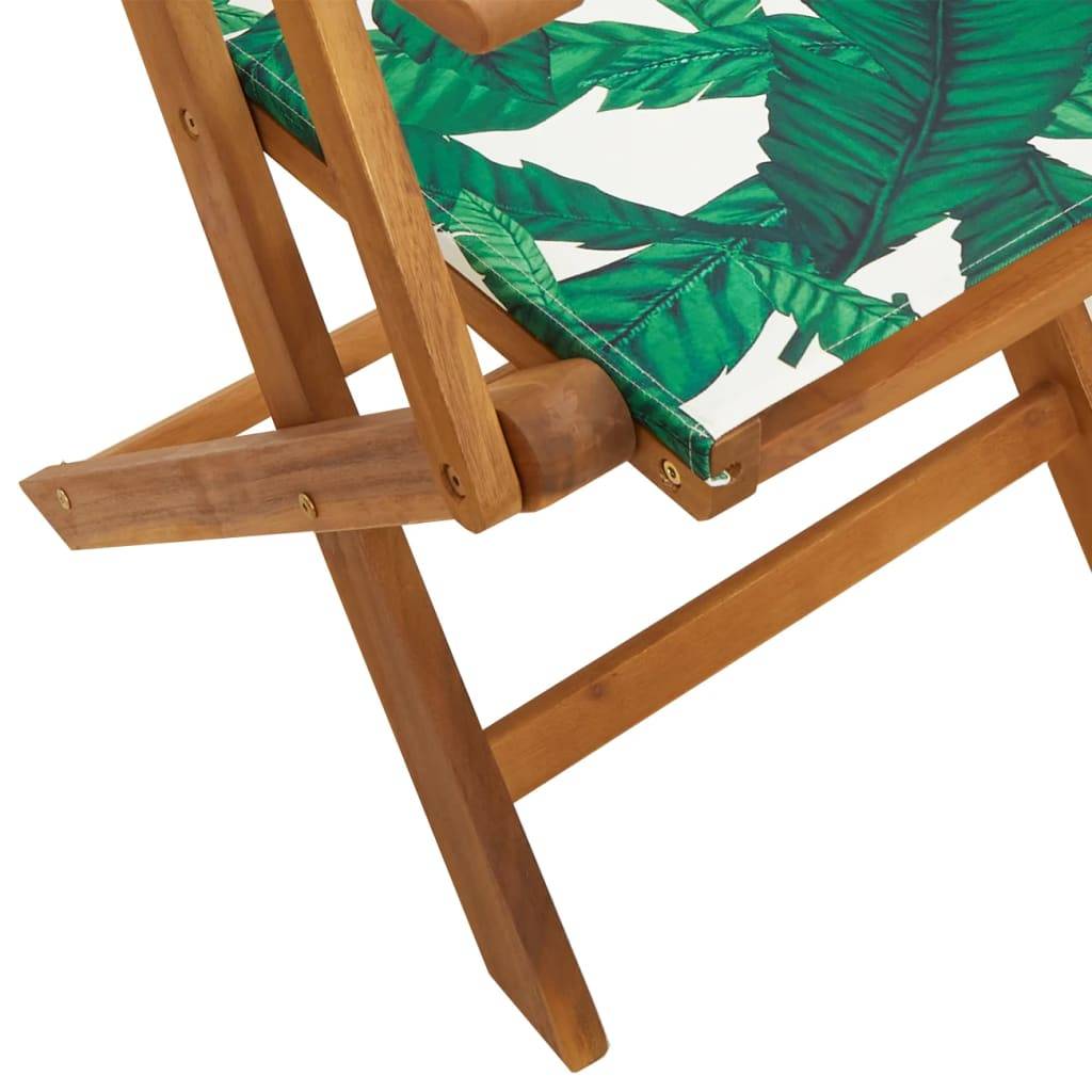 Maison Chic - Lot de 6 Chaise pliante de jardin - Chaises d'extérieur - Chaises de jardin pliables vert tissu et bois massif-JU12476 - Image 8