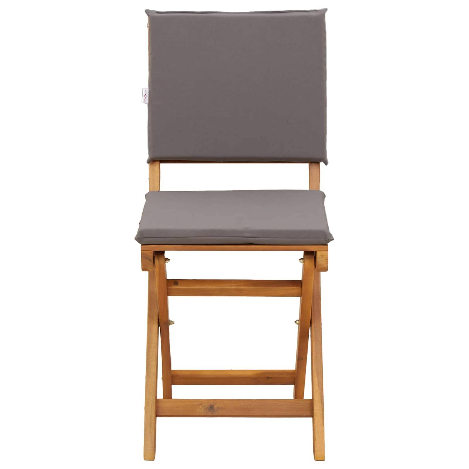 Chaises de jardin bois d'acacia gris foncé 36 x 46 x 85 cm, Poids:38.2kg - PANGIVO - Image 6