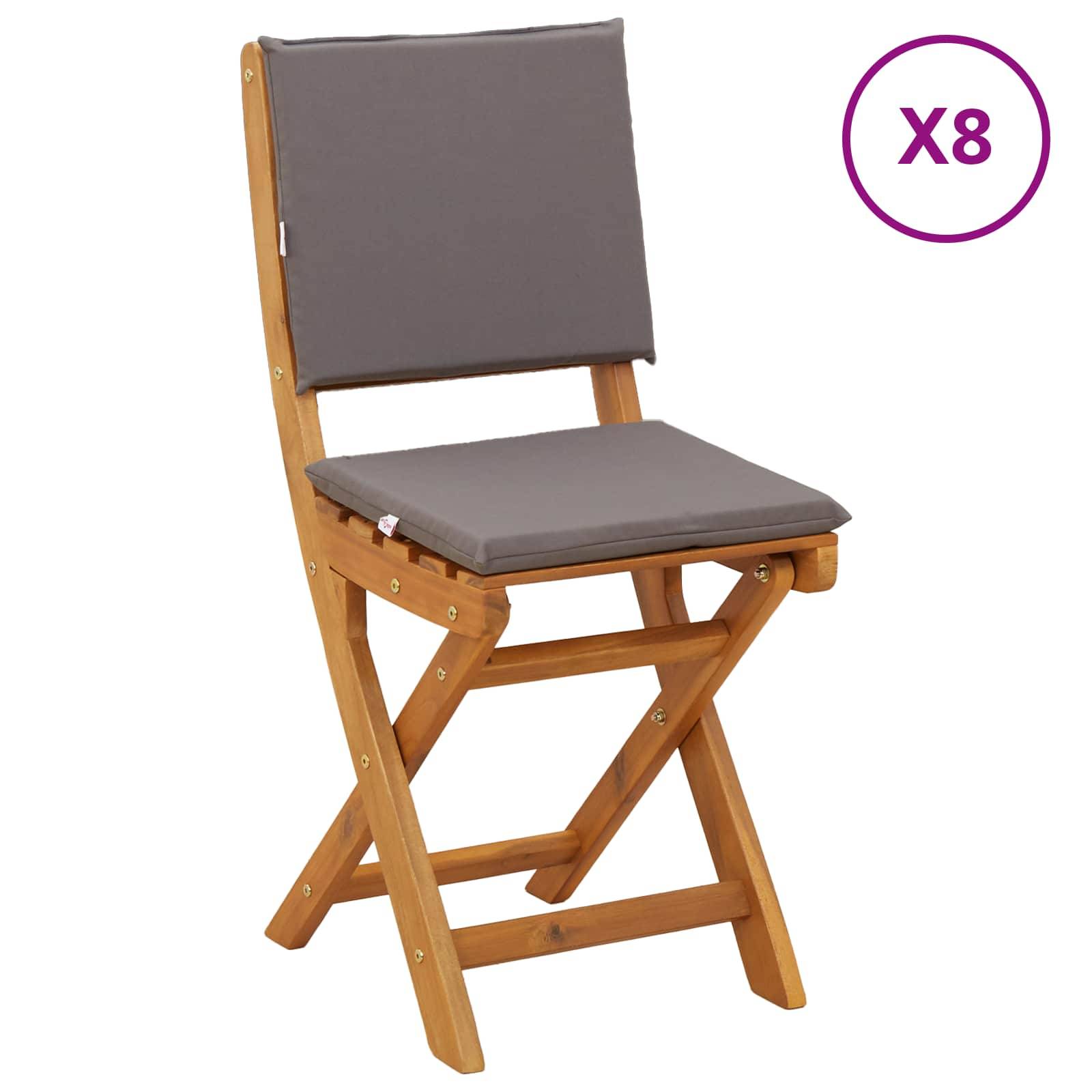Chaises de jardin bois d'acacia gris foncé 36 x 46 x 85 cm, Poids:38.2kg - PANGIVO - Image 2