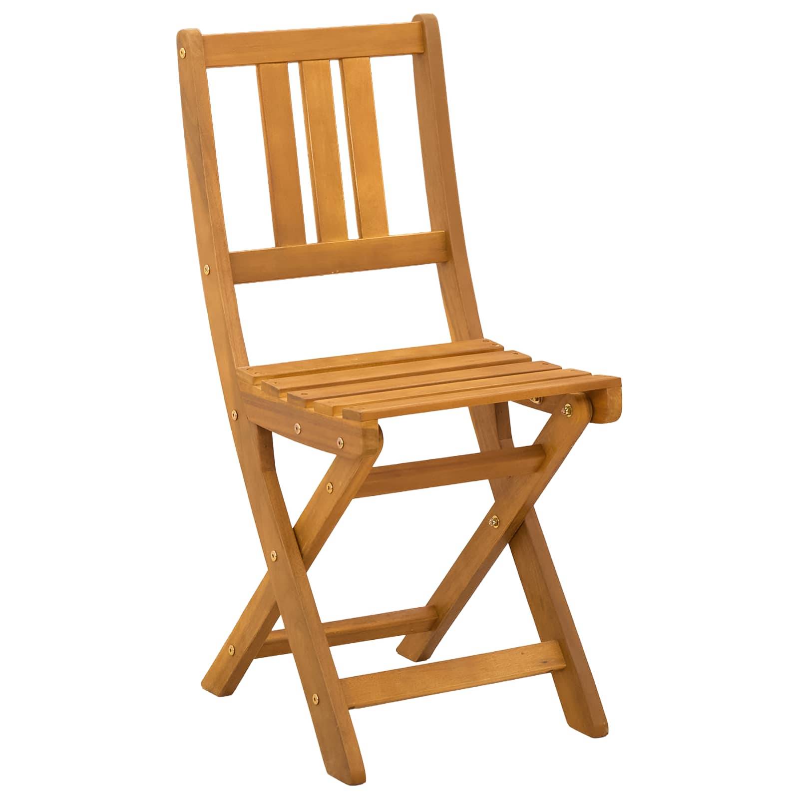 Chaises de jardin bois d'acacia gris foncé 36 x 46 x 85 cm, Poids:38.2kg - PANGIVO - Image 5