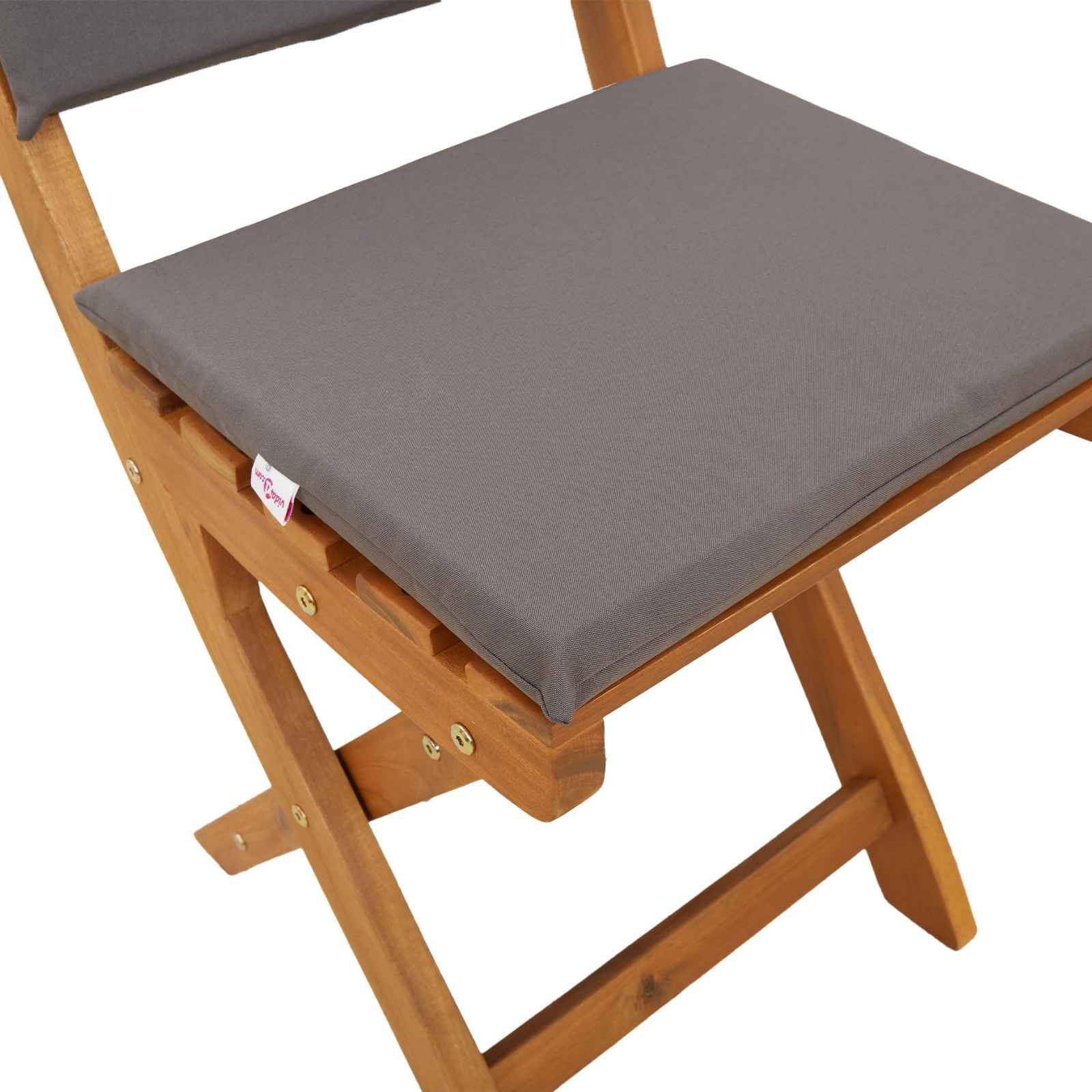 Chaises de jardin bois d'acacia gris foncé 36 x 46 x 85 cm, Poids:38.2kg - PANGIVO - Image 8
