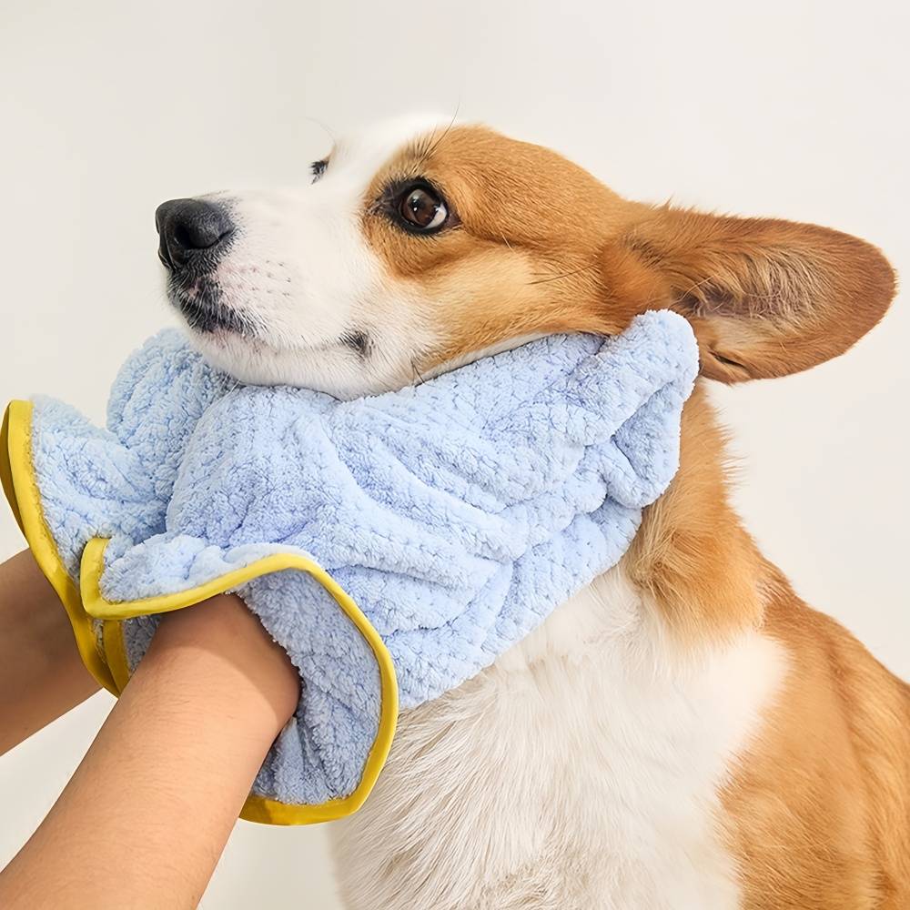 IntiMeg - Gants de Bain pour Animaux de Compagnie Bleu IntiMeg - Image 4