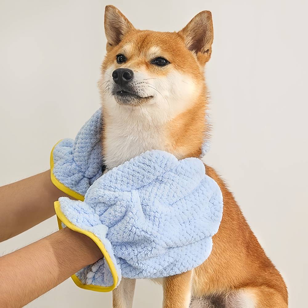 IntiMeg - Gants de Bain pour Animaux de Compagnie Bleu IntiMeg - Image 5