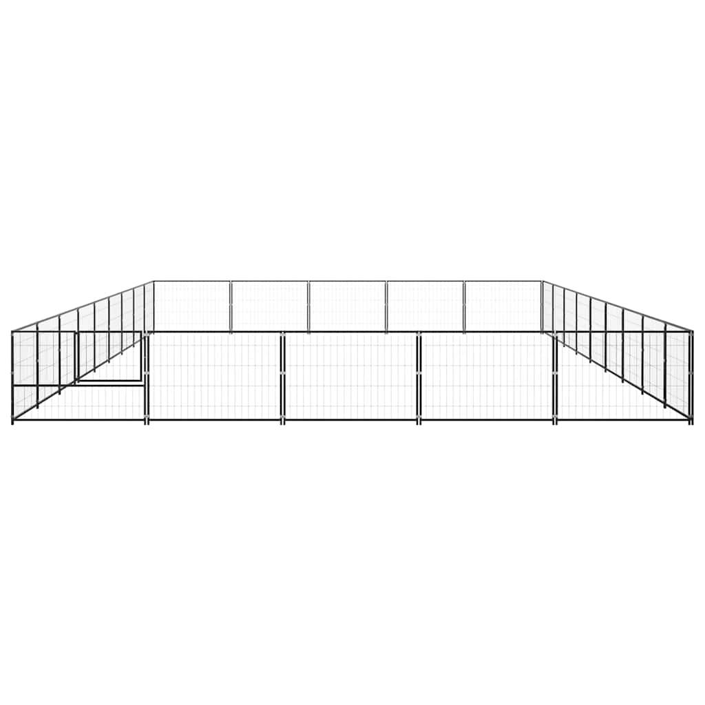 Vidaxl - Chenil Noir 45 m² Acier vidaXL 3082161 - Imagen 6