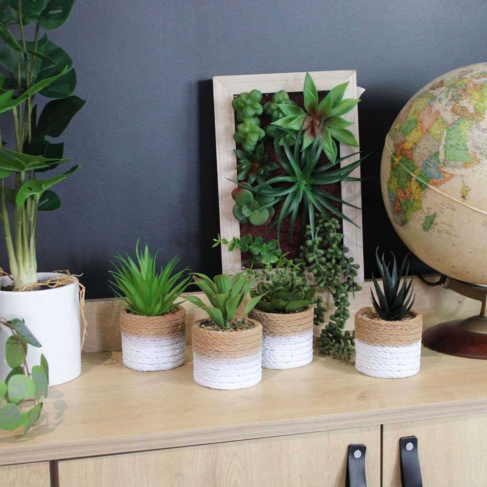 Sil - Cadre mural avec plante succulente artificielle 20 x 30 cm - Imagen 2