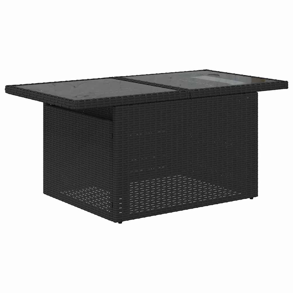 Salon de Jardin 4 Places en Résine Tressée Tissé Main Modulable pour Terrasse et Patio Noir – ComfortXL Outdoor Living - Image 6