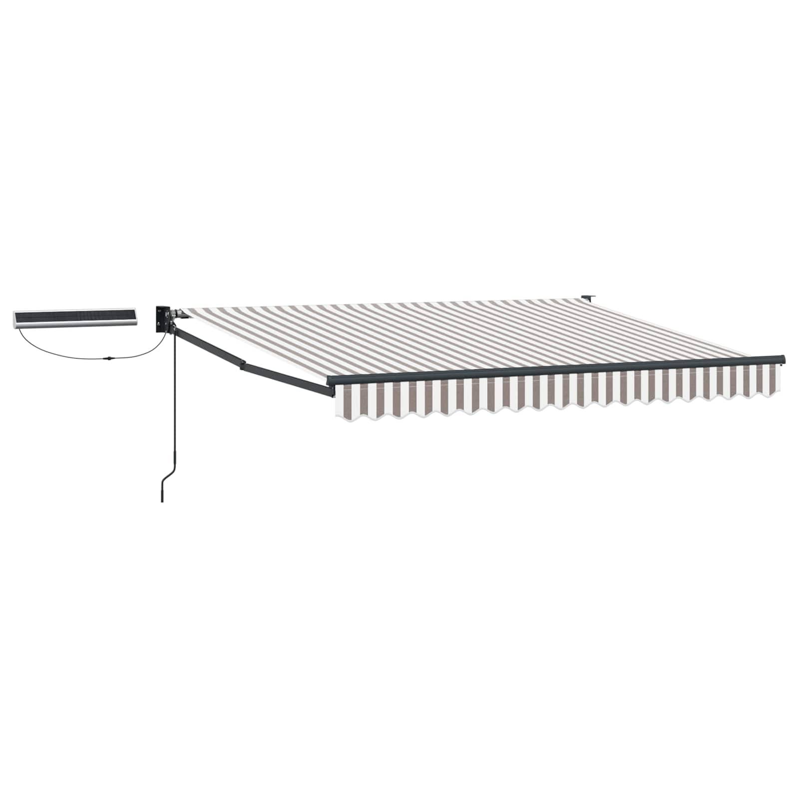 ComfortXL - Store banne solaire polyester alu pour terrasse protection chaleur gris clair - ComfortXL Outdoor Living - Image 2