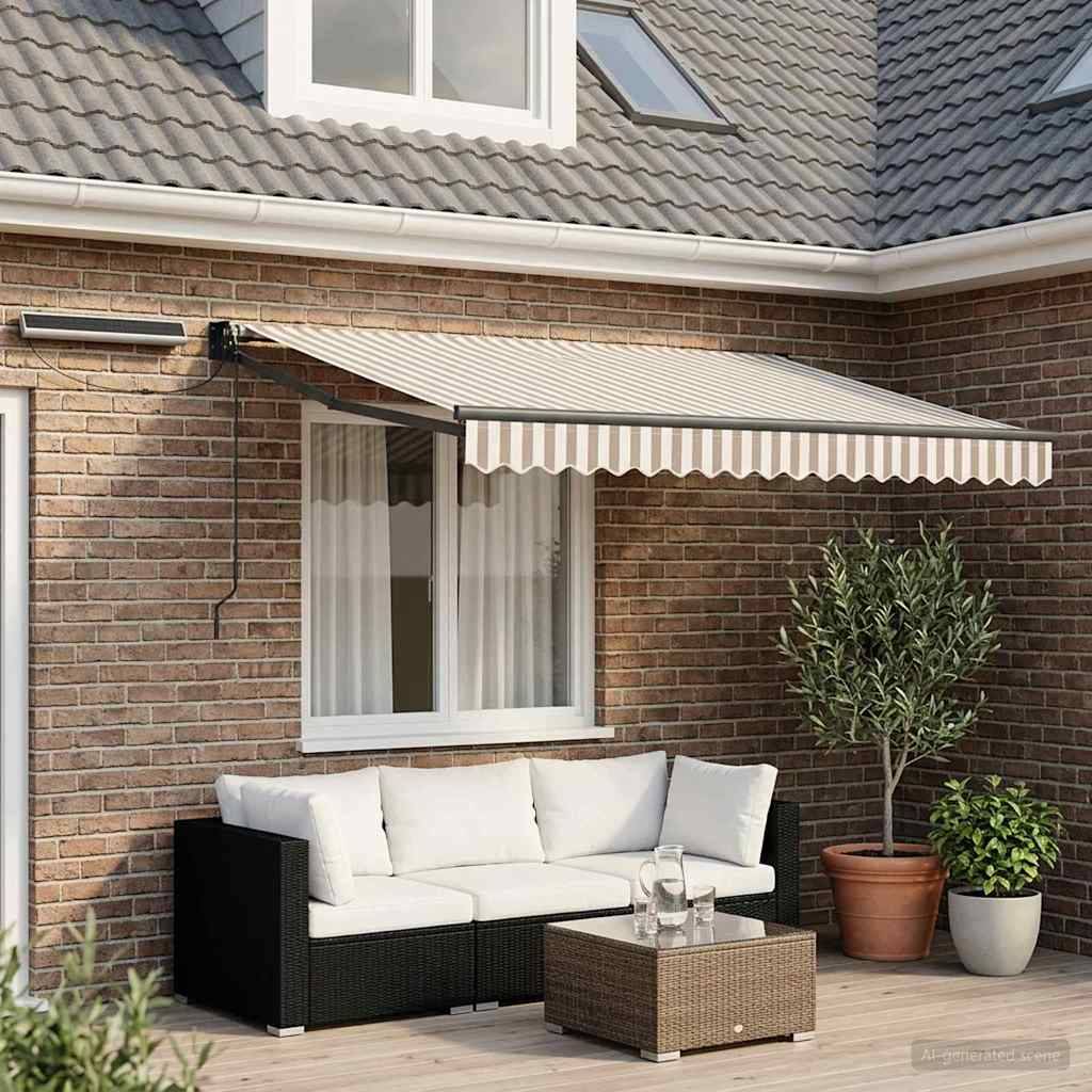 ComfortXL - Store banne solaire polyester alu pour terrasse protection chaleur gris clair - ComfortXL Outdoor Living - Image 1
