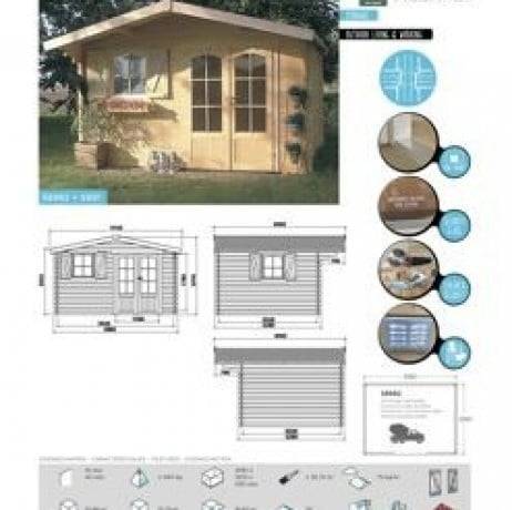 Abri de jardin Morzine en bois 10,99 m², Toiture Shingle gris, Plancher Oui - Imagen 6