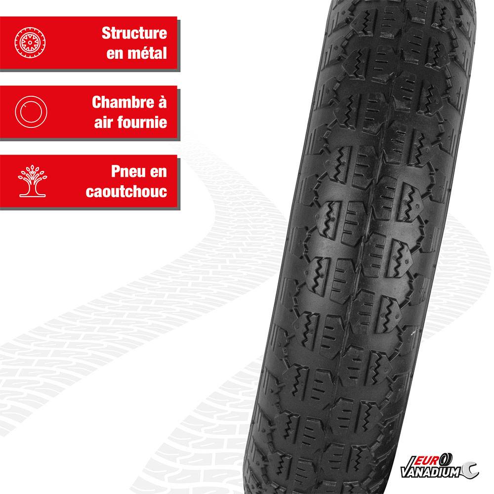 Sans Marque - Roue gonflable 380mm alésage 16mm pour brouette - Image 2