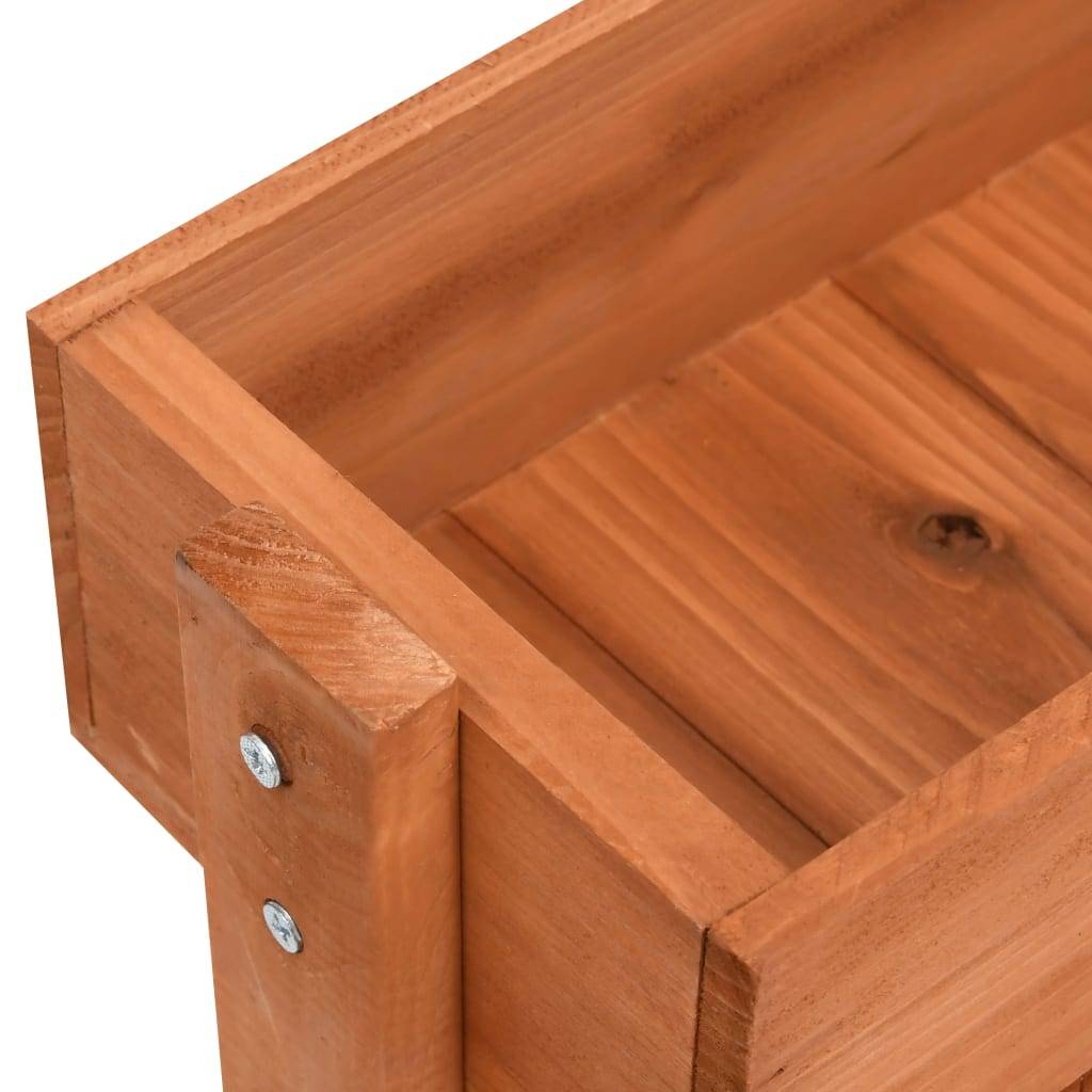 Étagère à Fleurs en Bois de Sapin 3 Niveaux pour Intérieur et Extérieur Brun 78 cm – ComfortXL Outdoor Living - Imagen 4