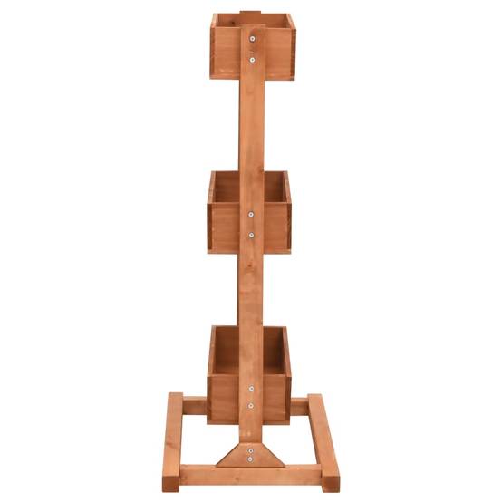 Étagère à Fleurs en Bois de Sapin 3 Niveaux pour Intérieur et Extérieur Brun 78 cm – ComfortXL Outdoor Living - Image 3