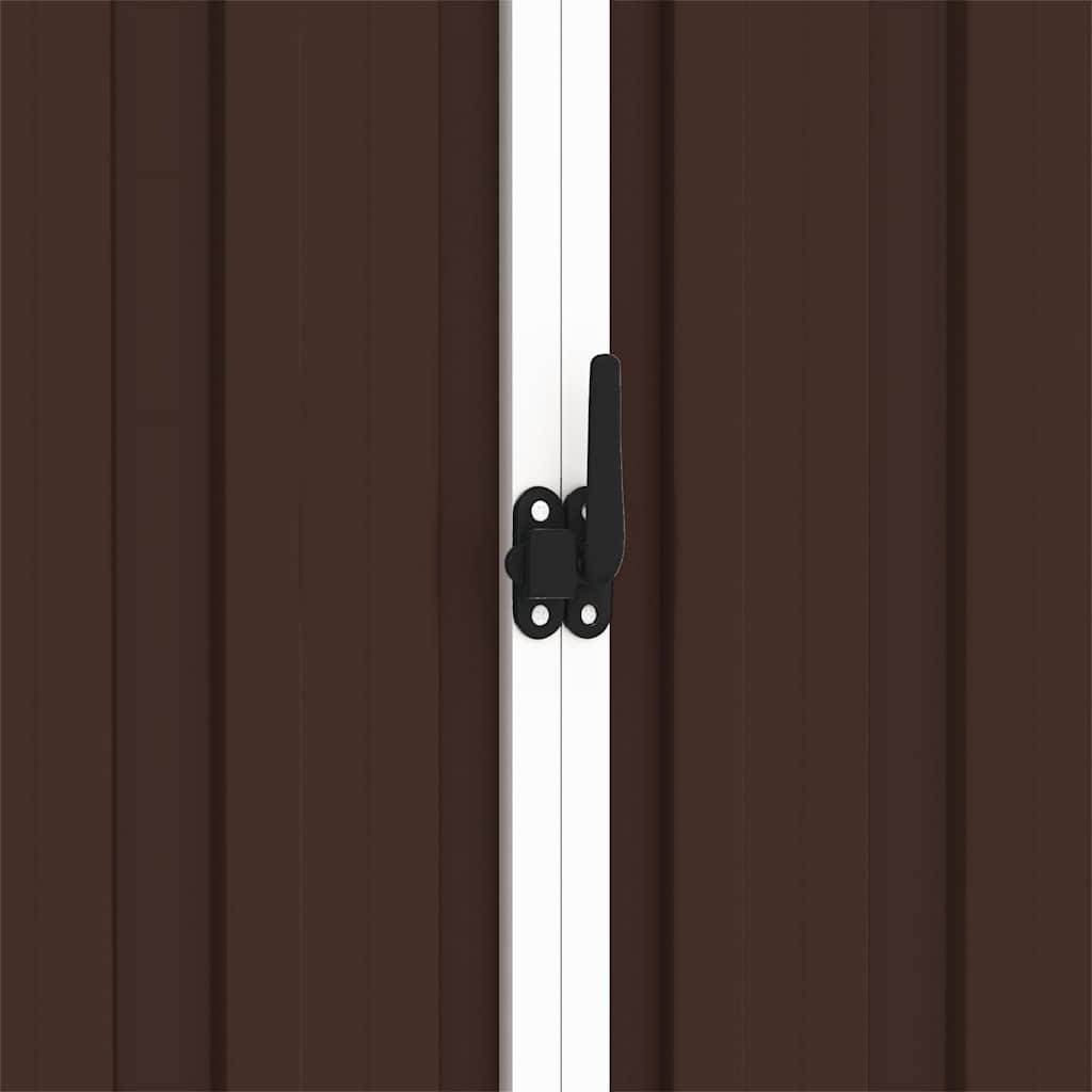 PANGIVO - Abri de jardin avec double porte - Acier galvanisé - Marron 205x129x183 cm - Surface au sol 2,64m² - PANGIVO - Image 7