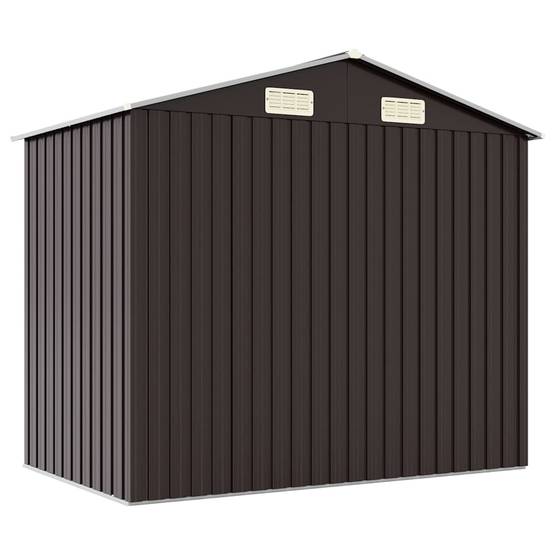PANGIVO - Abri de jardin avec double porte - Acier galvanisé - Marron 205x129x183 cm - Surface au sol 2,64m² - PANGIVO - Image 5