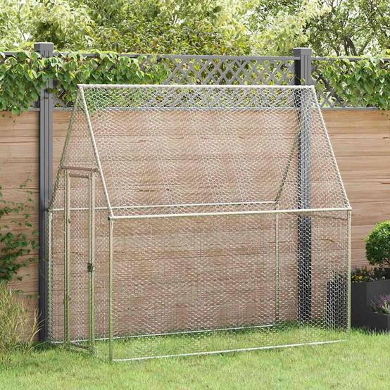 Vidaxl - Cage pour poules argenté 200x100x190 cm acier galvanisé vidaXL 172550 - Image 1