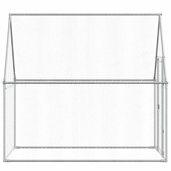 Vidaxl - Cage pour poules argenté 200x100x190 cm acier galvanisé vidaXL 172550 - Image 7