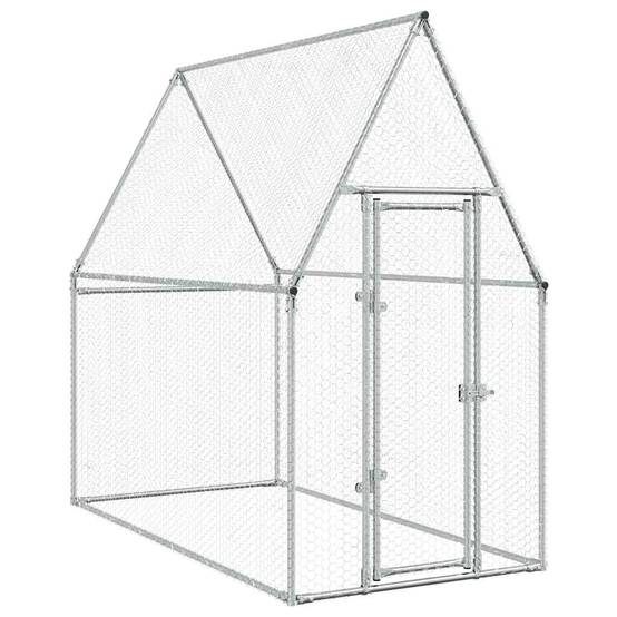 Vidaxl - Cage pour poules argenté 200x100x190 cm acier galvanisé vidaXL 172550 - Image 2