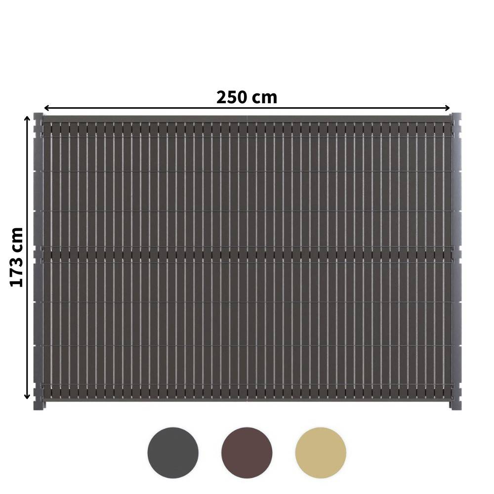 Decklinea - Kit Occultation Composite - L2,5 x H1,73m - Gris Anthracite - Haute Resistance - Occultant Pour Grillage Rigide - Imagen 1