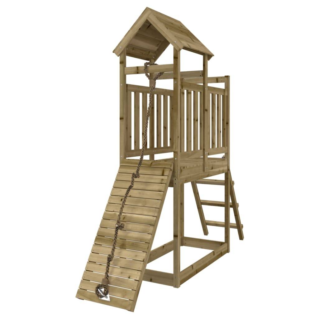 Helloshop26 - Maisonnette de jeu avec mur d'escalade 229 x 64 x 214 cm bois de pin imprégné - Imagen 1