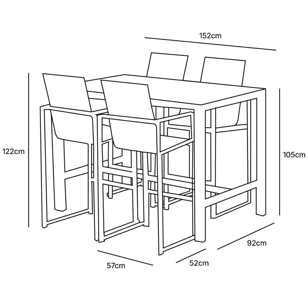 Wilsa Garden - Salon haut de jardin en aluminium blanc 4P BARSET - Imagen 7